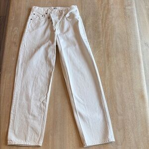 Agolde White Boyfriend Jeans